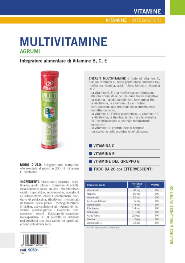 Produktbild ENERVIT multivitamine agrumi, 20 compresse (76 g)