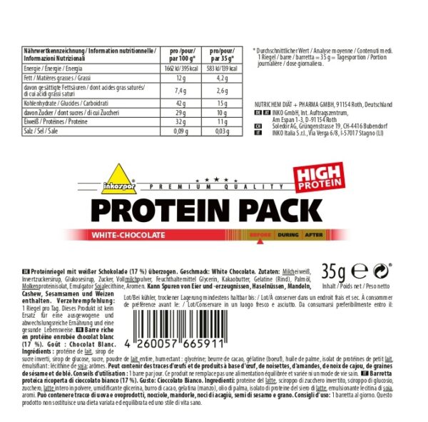 Produktbild X-TREME Protein Pack-Riegel White Chocolate, 24 x 35 g