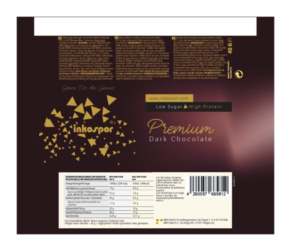 Produktbild ACTIVE Premium Dark Chocolate-Riegel, 18 x 45 g