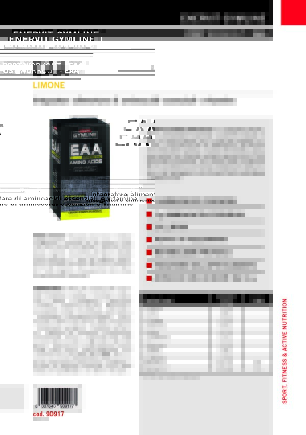Produktbild ENERVIT GYMLINE EAA Amino Acids Kyowa Lemon 10x10 g