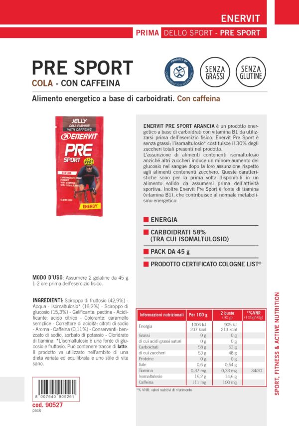 Produktbild ENERVIT PRE SPORT Cola, 20 x 45 g