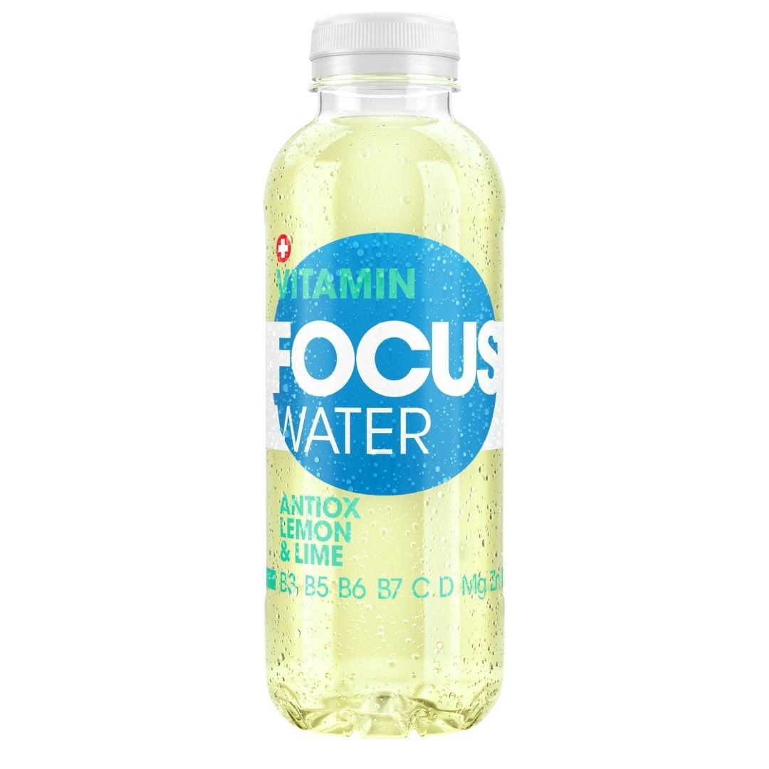 Produktbild FocusWater ANTIOX Lemon & Lime, 12 x 500 ml