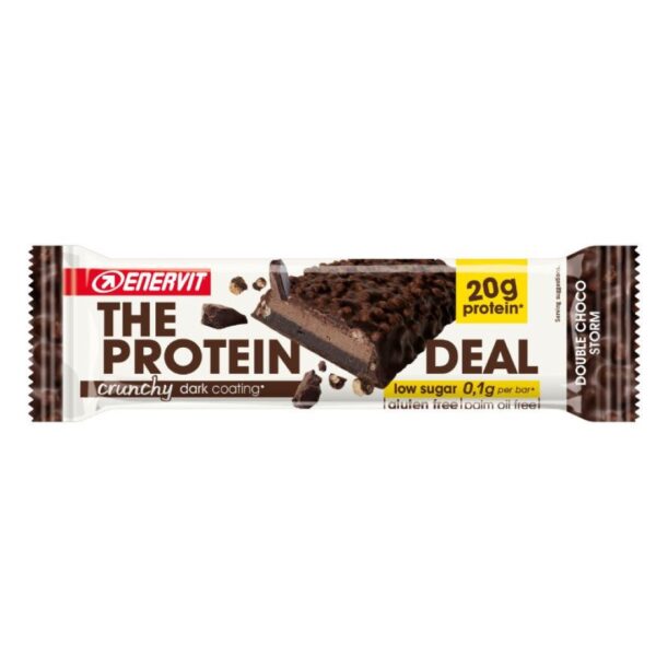 Produktbild ENERVIT PROTEIN DEAL Crunchy DOUBLE CHOCO STORM, 25 x 55 g