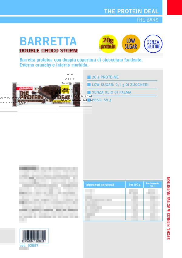 Produktbild ENERVIT PROTEIN DEAL Crunchy DOUBLE CHOCO STORM, 25 x 55 g