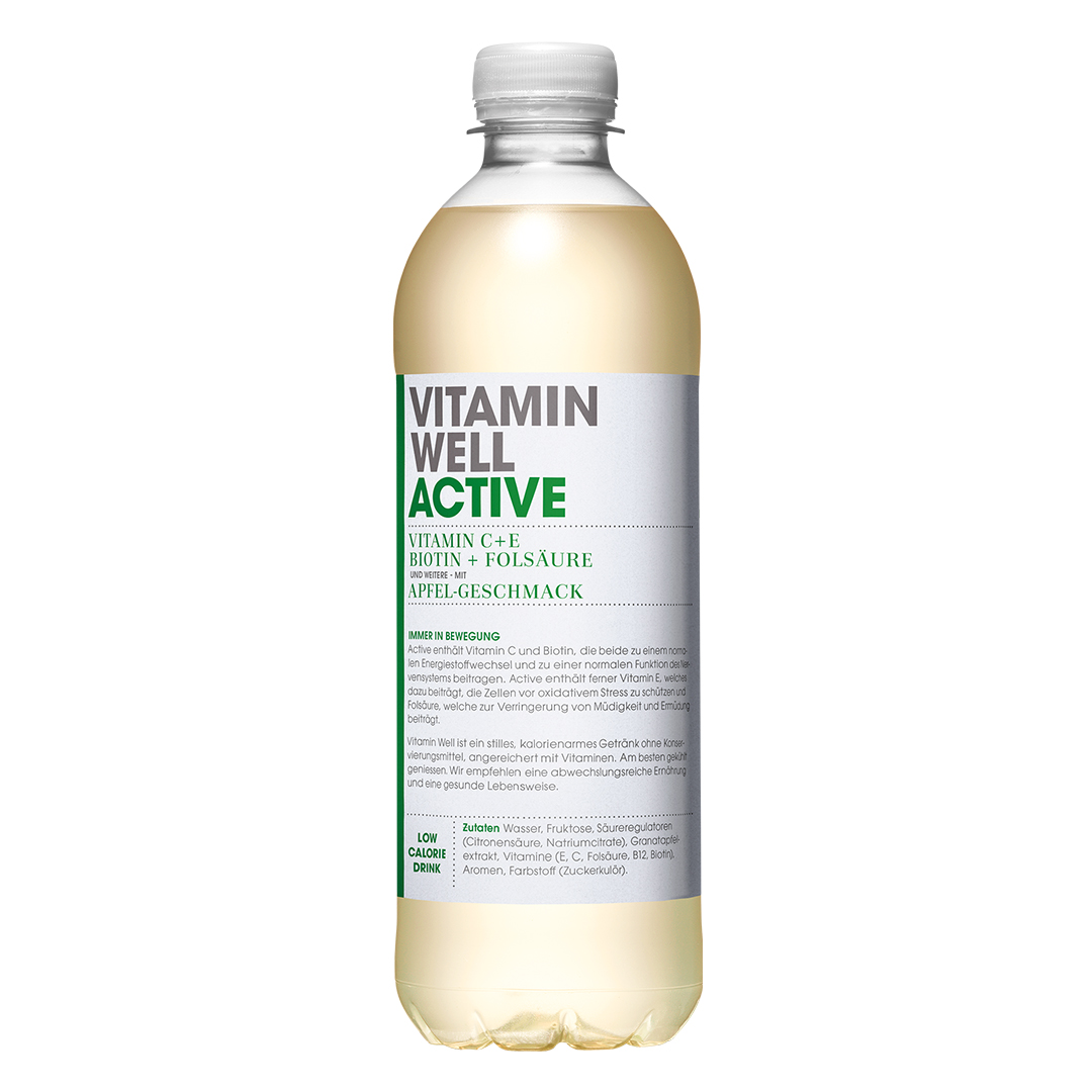 Produktbild Vitamin Well Active Apfel, 12 x 500 ml