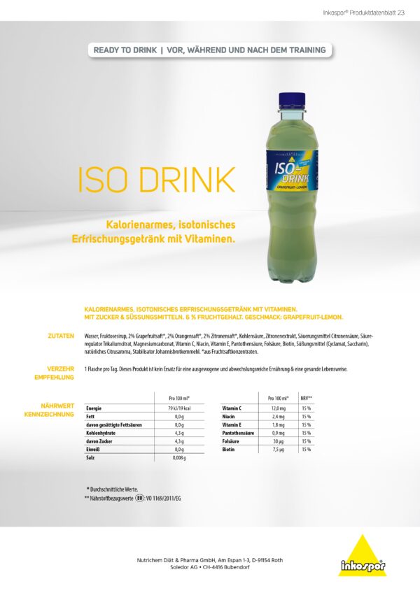 Produktbild ACTIVE Iso-Drink Grapefruit-Lemon, 12 x 500 ml