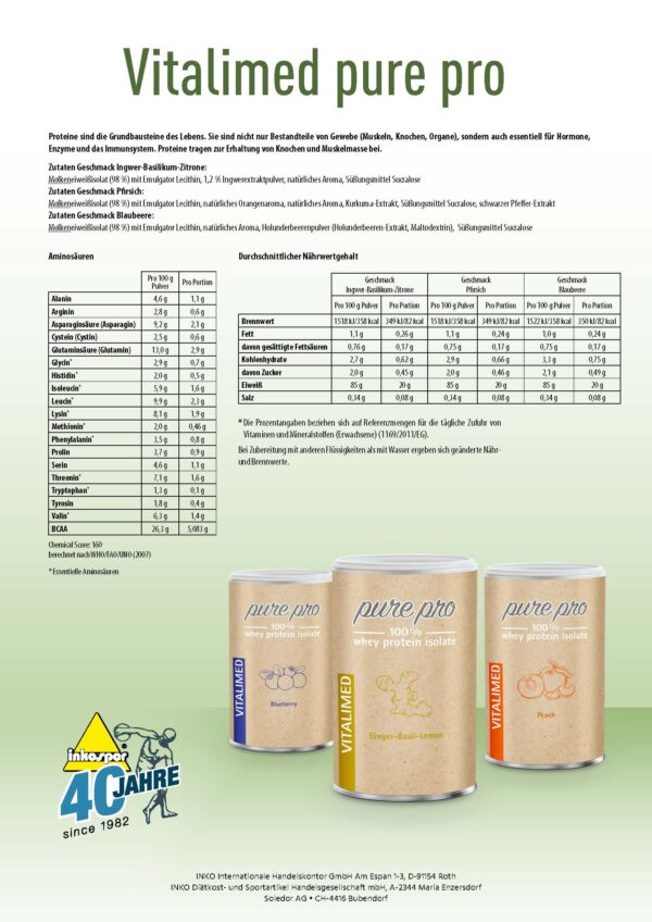 Produktbild VITALIMED PURE PRO Ingwer-Zitrone-Basilikum, 350 g