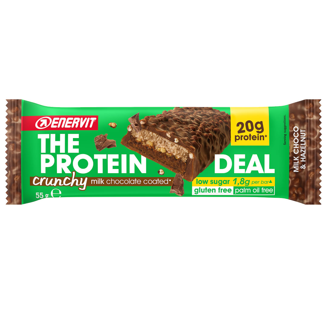 Produktbild ENERVIT PROTEIN DEAL Crunchy Milk Choco & Hazelnut, 25 x 55 g