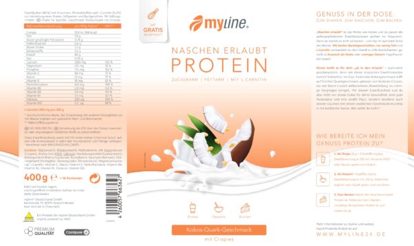 Produktbild MyLine-Eiweiss Cocos-Quark, 400 g