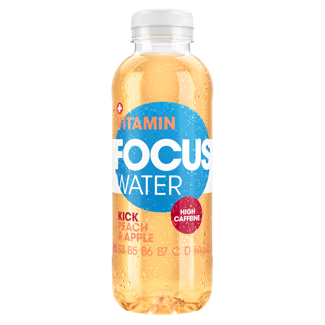 Produktbild FocusWater KICK Peach & Apple, 12 x 500 ml