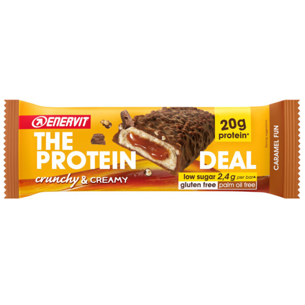 Produktbild ENERVIT PROTEIN DEAL Crunchy&Creamy Caramel Fun 25 x 55 g