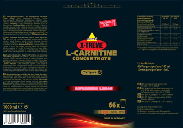 Produktbild X-TREME L-Carnitine-Concentrate Fresh Lemon, 1 Liter