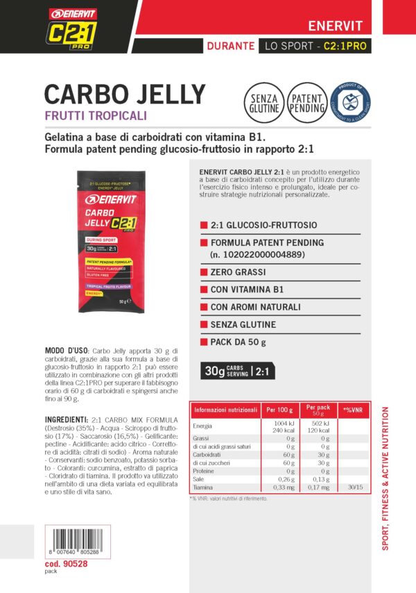 Produktbild ENERVIT C2:1 Carbo Jelly Tropical Fruits, 20 x 50 g