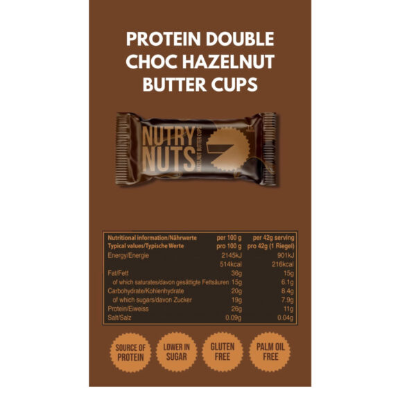 Produktbild NUTRYNUTS Butter Cups - Double Choc Hazelnut, 12 x 42 g