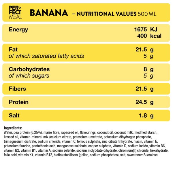 Produktbild PERFECT MEAL, Banane, 6 x 500 ml