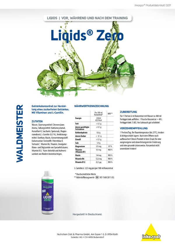 Produktbild ACTIVE Liqids Zero Waldmeister, 500 ml "NEU" (1:80)