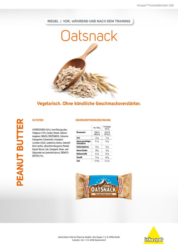 Produktbild Oatsnack-Riegel Peanut Butter, 15 x 65 g