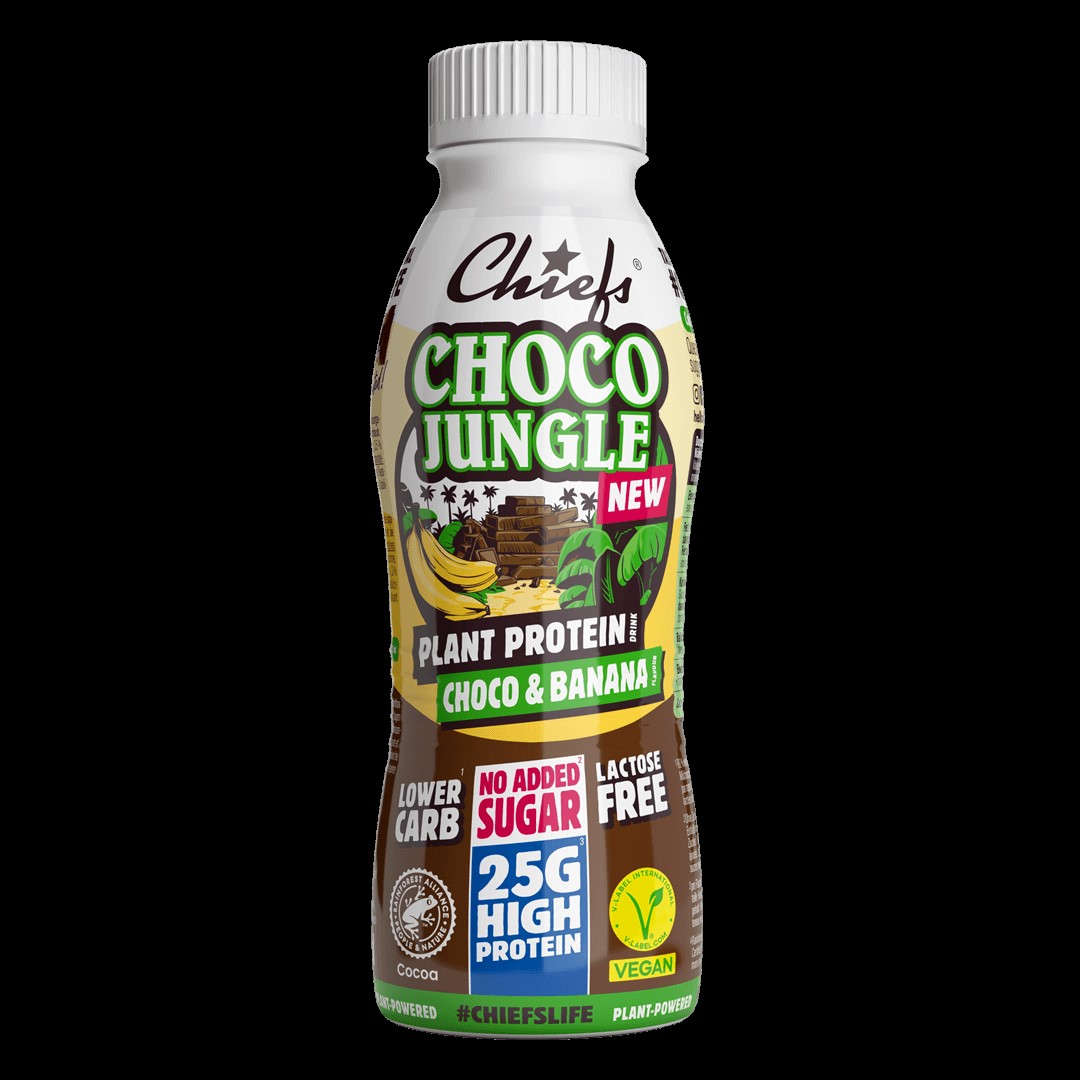 Produktbild CHIEFS Plant Protein CHOCO JUNGLE, Choco & Banana, 8 x 330 ml