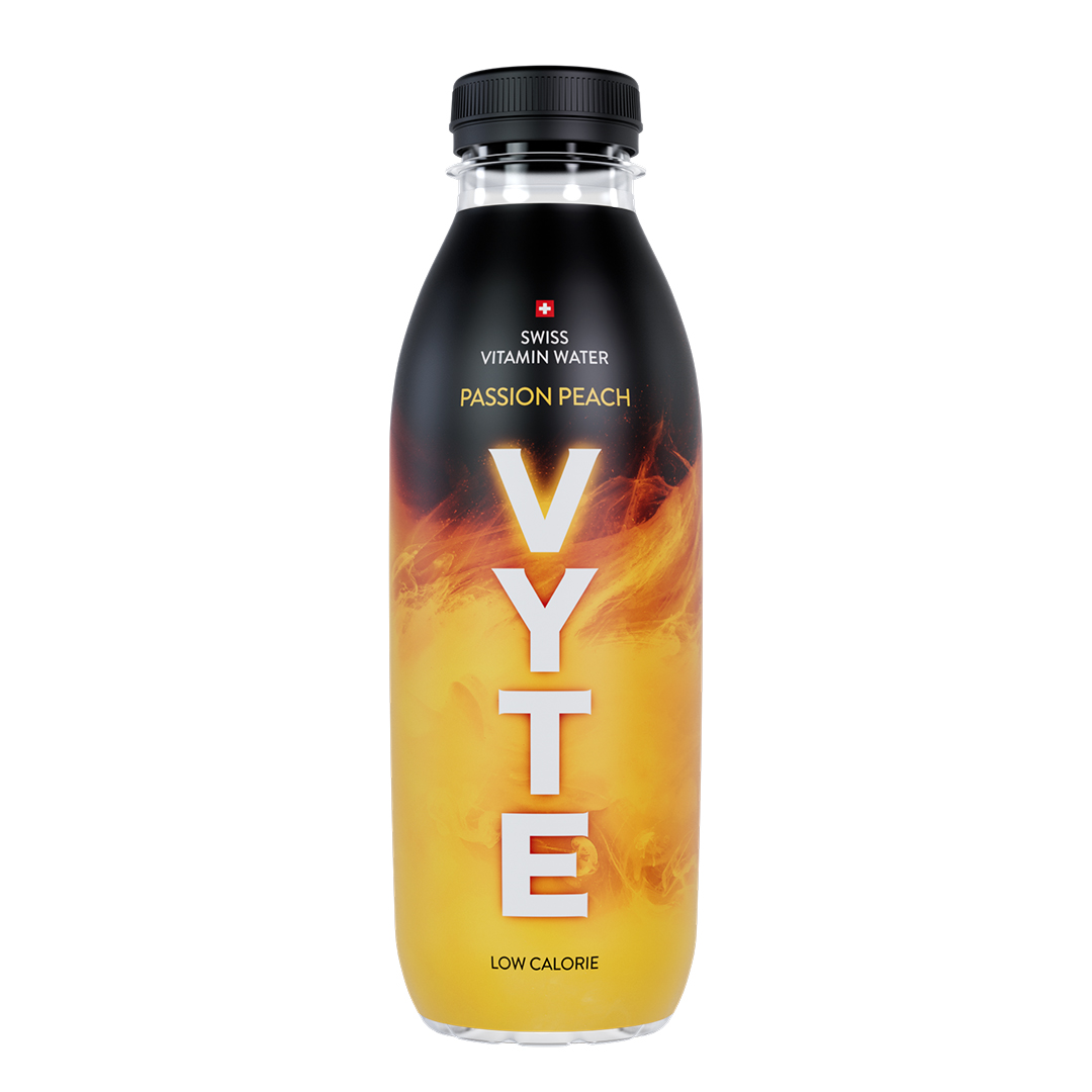 Produktbild VYTE Swiss Vitamin Water, Passion Peach, 12 x 500 ml