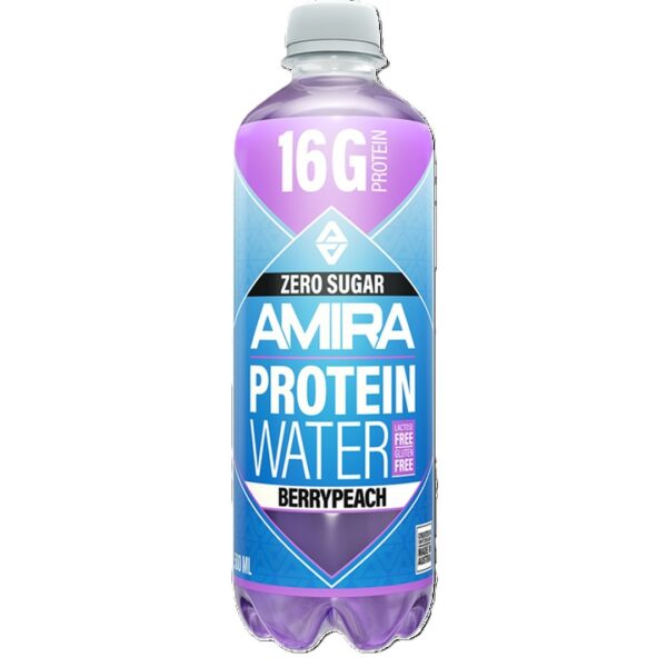 Produktbild AMIRA PROTEIN WATER Berrypeach, 12 x 500 ml