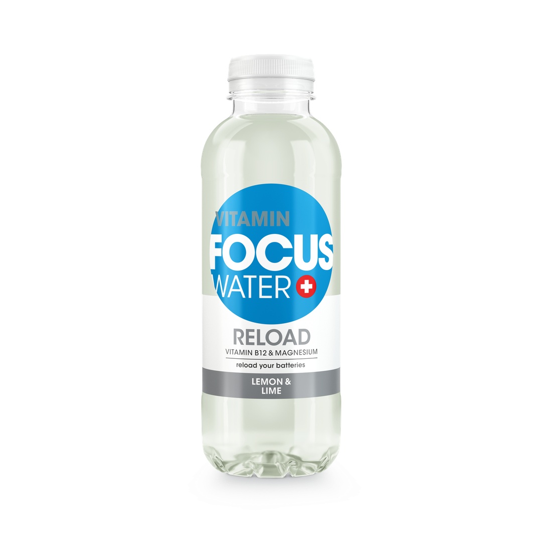 Produktbild FocusWater RELOAD Zitrone & Limette, 12 x 500 ml