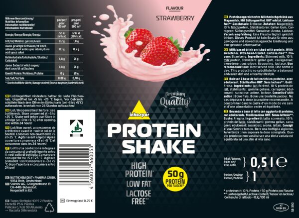 Produktbild Inkospor Protein Shake Erdbeere, 12 x 500 ml