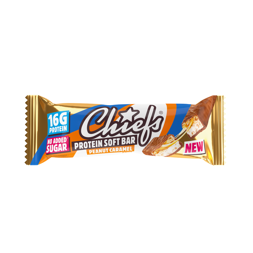 Produktbild CHIEFS Protein SOFT Bar, Peanut Caramel, 15 x 55 g