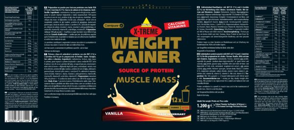 Produktbild X-TREME Weight Gainer Vanille, 1200 g Beutel