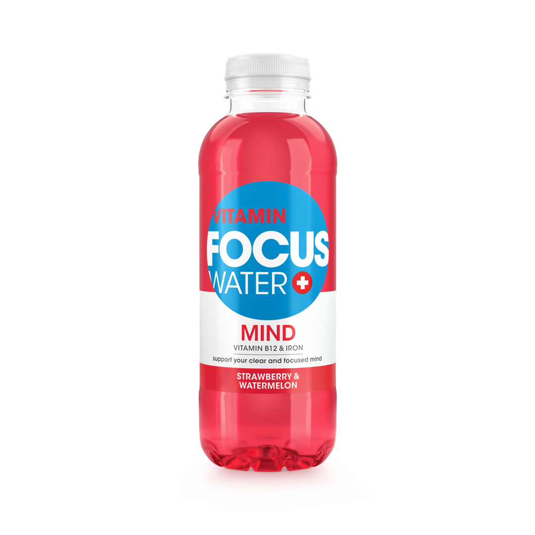 Produktbild FocusWater MIND Strawberry & Watermelon, 12 x 500 ml