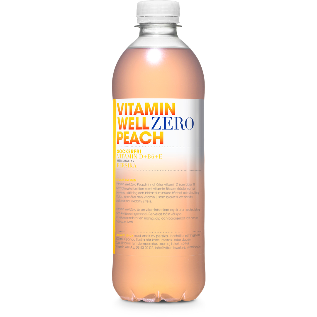 Produktbild Vitamin Well ZERO Peach, 12 x 500 ml