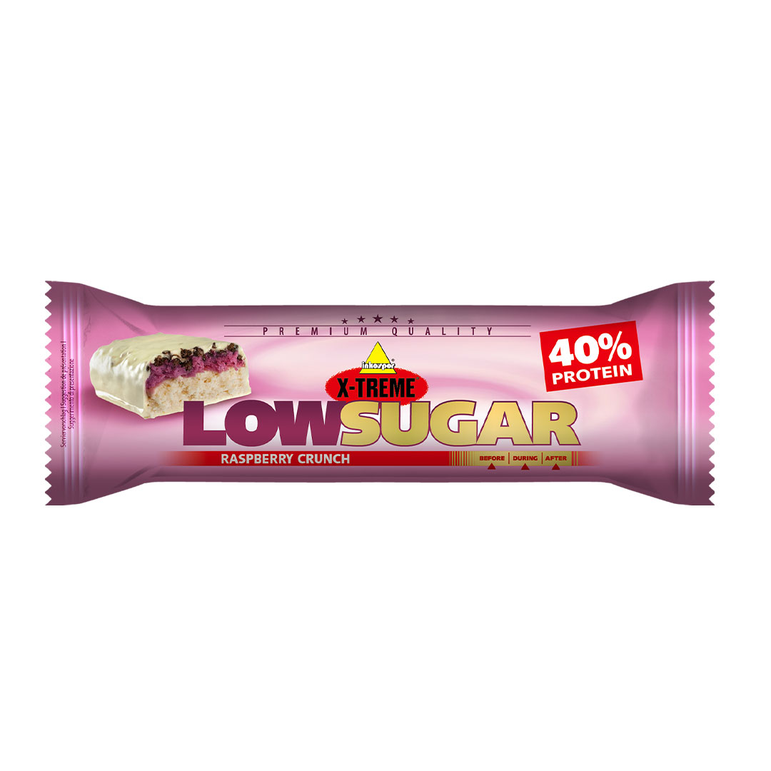 Produktbild X-TREME Low Sugar-Riegel Himbeer-Crunch, 24 x 65 g