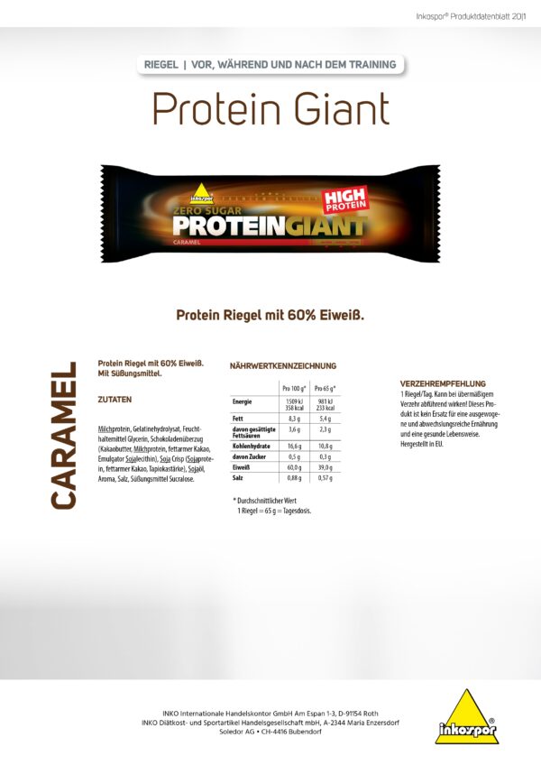 Produktbild X-TREME Protein Giant-Riegel Caramel, 24 x 65 g
