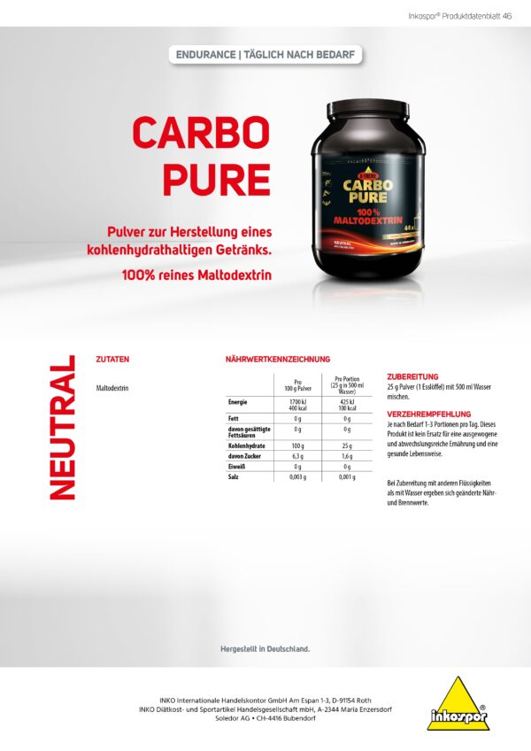 Produktbild X-TREME Carbo Pure neutral, 1.1 Kg