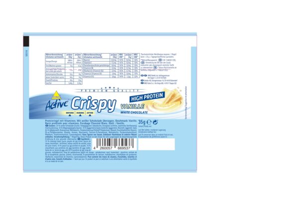 Produktbild ACTIVE Crispy-Riegel Vanille-white chocolate, 24 x 35 g