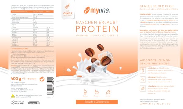 Produktbild MyLine-Eiweiss Eiskaffee, 400 g