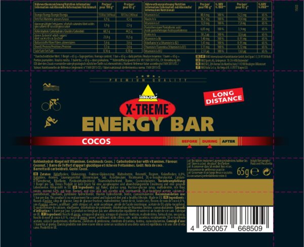 Produktbild X-TREME Energy Bar Cocos, 24 x 65 g