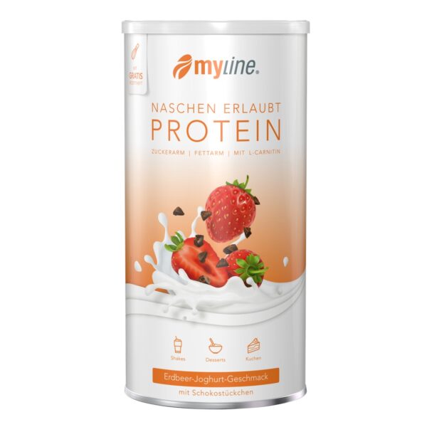Produktbild MyLine-Eiweiss Erdbeer-Joghurt mit Schokostückchen, 400 g