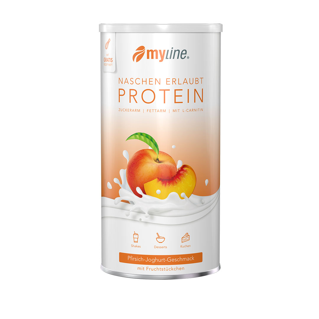 Produktbild MyLine-Eiweiss Pfirsich-Joghurt mit Stückchen, 400 g