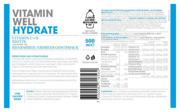 Produktbild Vitamin Well Hydrate, 12 x 500 ml