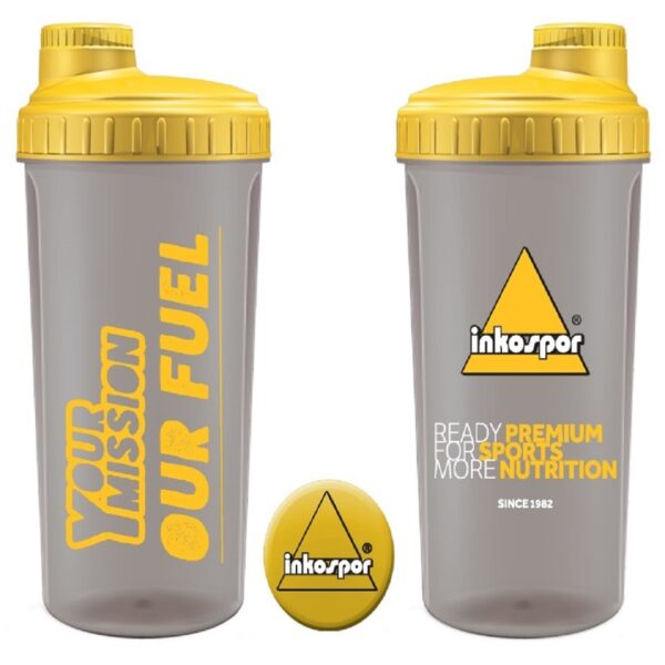 Produktbild Shaker ACTIVE Inkospor anthrazit mit gelbem Deckel, 7 dl