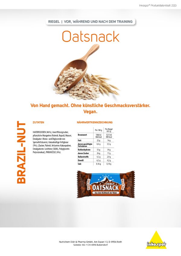 Produktbild Oatsnack-Riegel Brazil-Nut, 15 x 65 g