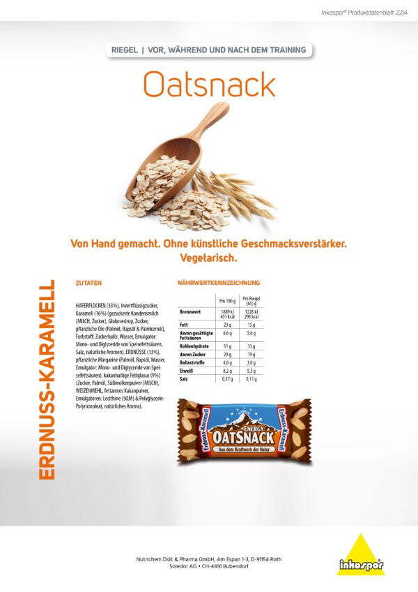 Produktbild Oatsnack-Riegel Erdnuss-Karamell, 15 x 65 g