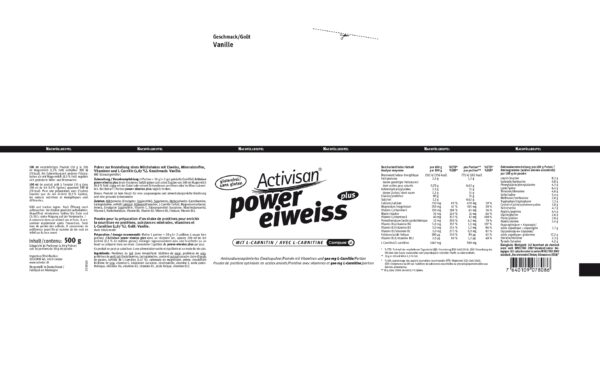 Produktbild ACTIVISAN Power Eiweiss, Vanille 500 g