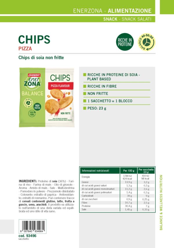 Produktbild ENERZONA Chips PIZZA, 1 FS à 14 x 23 g