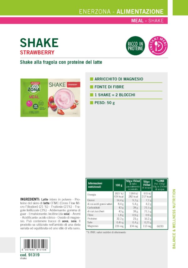 Produktbild ENERZONA Instant Meal Strawberry & Yoghurt, 20 x 50 g