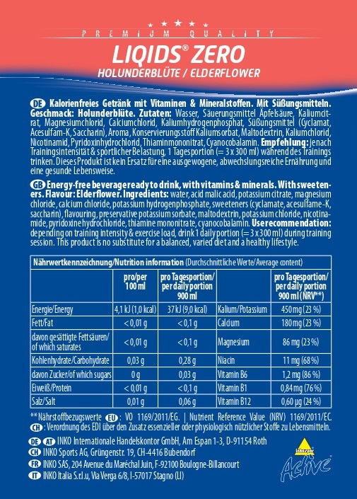 Produktbild ACTIVE Liqids Zero Bag in Box Holunderblüte, 5 Liter