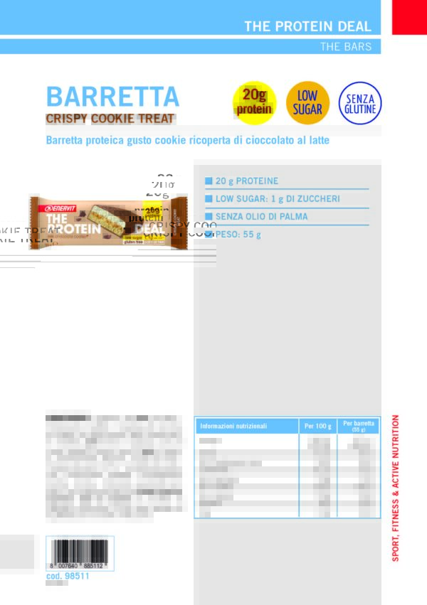 Produktbild ENERVIT PROTEIN DEAL Crispy Cookie Treat, 25 x 55 g