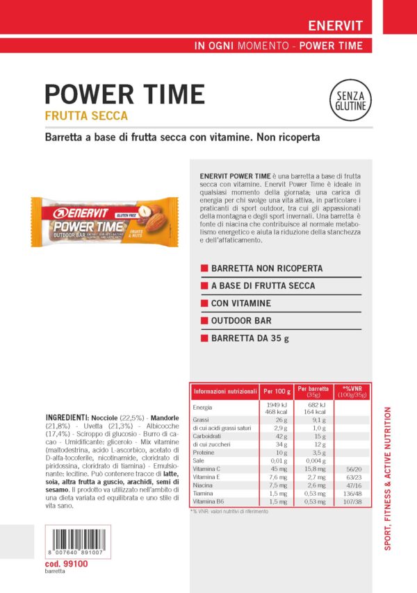 Produktbild ENERVIT POWER TIME Fruits & Nuts, 24 x 35 g