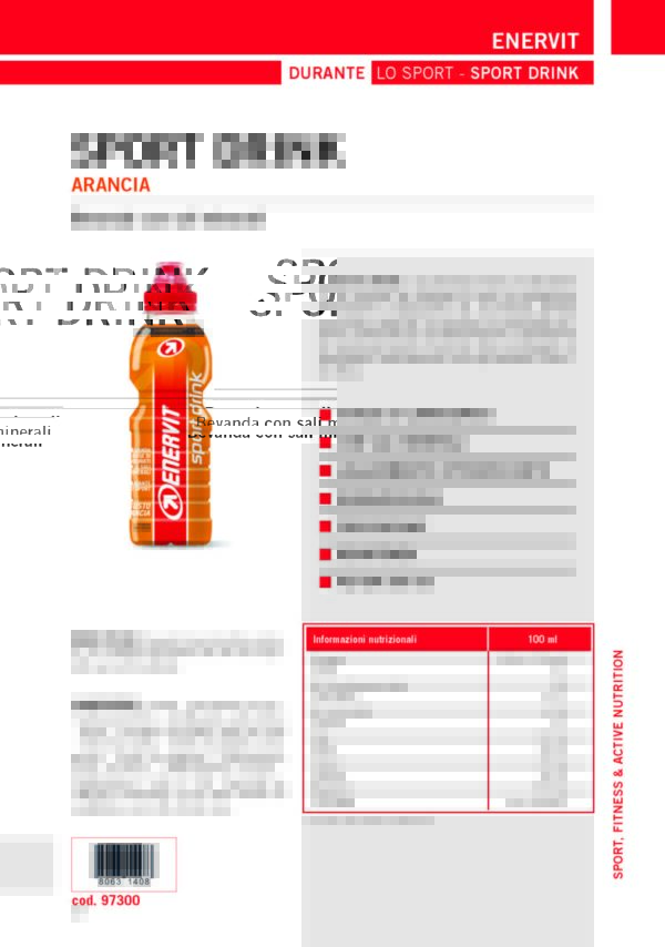 Produktbild ENERVIT Sport Drink Arancia/Orange, 12 x 500 ml