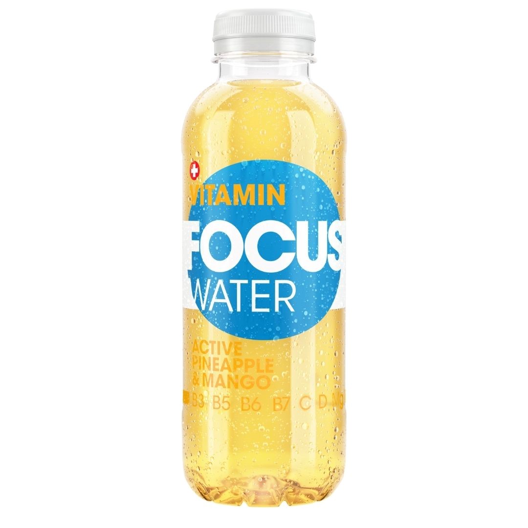 Produktbild FocusWater ACTIVE Ananas & Mango, 12 x 500 ml